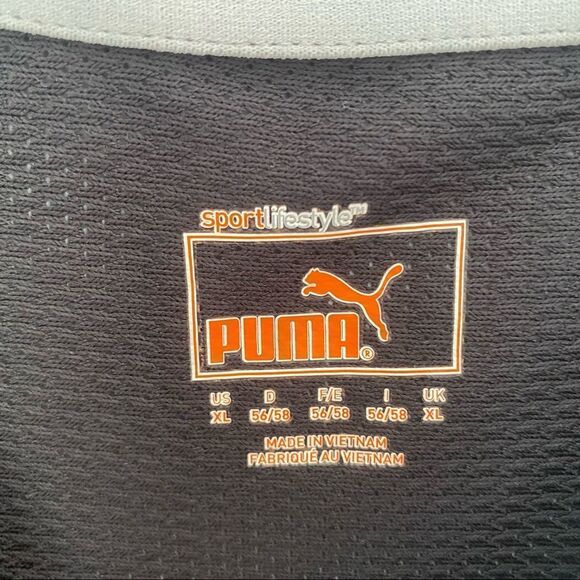 Puma Men’s Sport Life Style Moisture Management Short Sleeve Color Block Tee - Picture 2 of 4